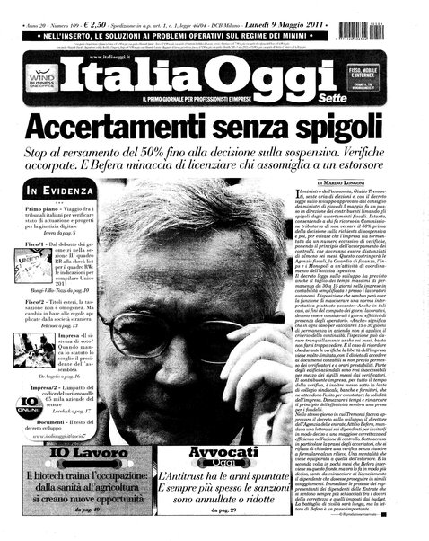 Italia oggi : quotidiano di economia finanza e politica